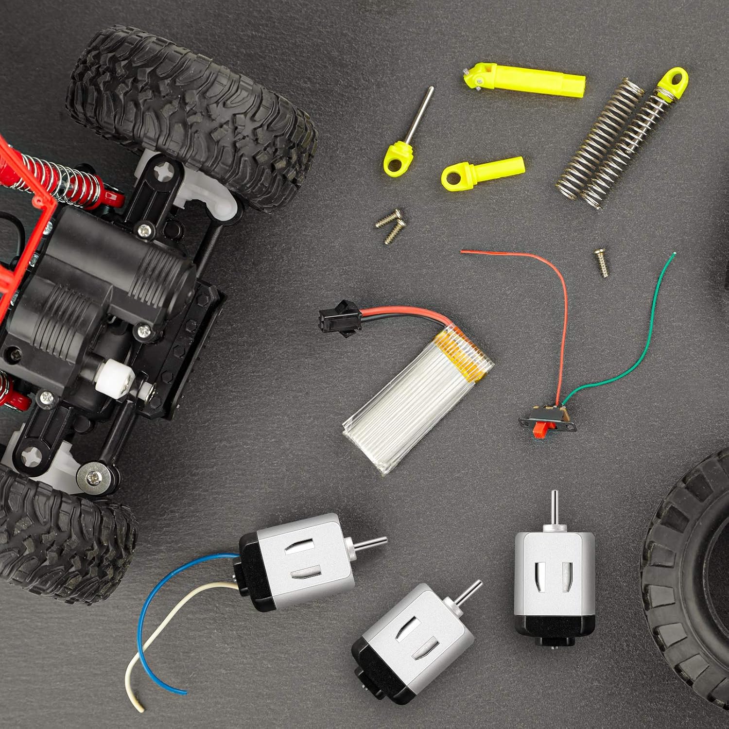 20 Pieces Micro Electric Motor DC 1.5-3V 23000RPM Cars Toys Electric Motor Rectangular Small Electric Motor for DIY Toys Science Projects Metal Engine Motor Kit - Image 4