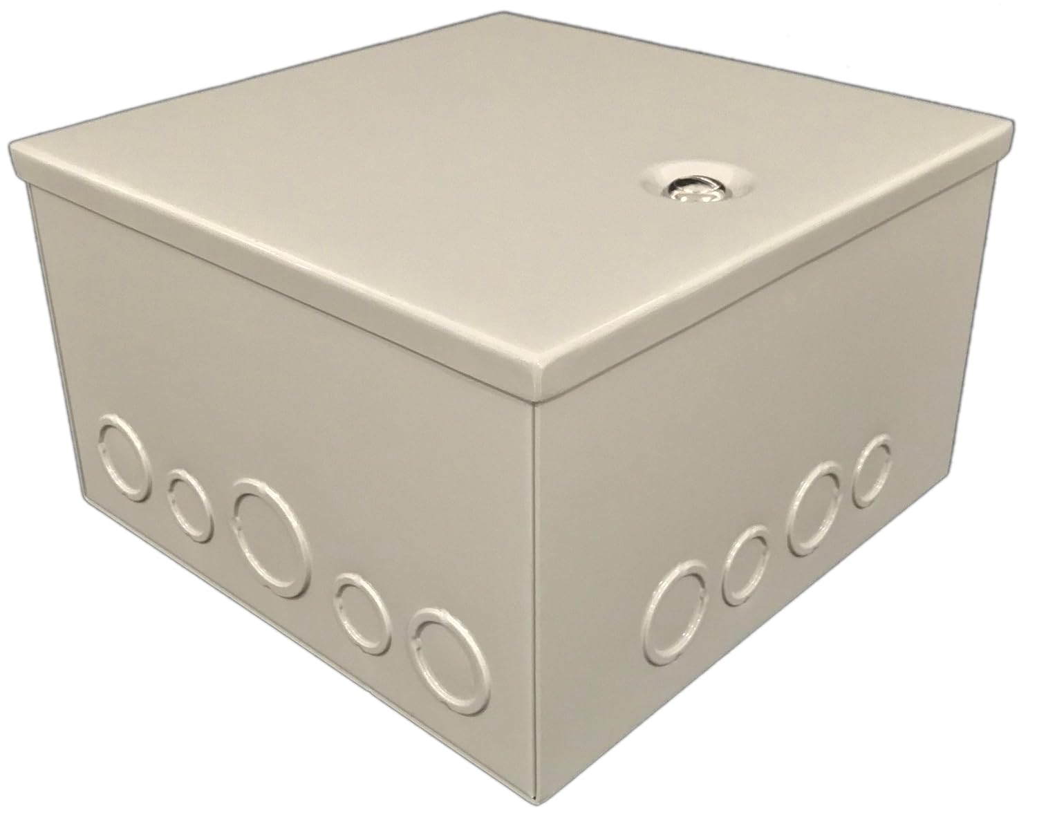 BUD Industries JBH-4961-KO Steel NEMA 1 Sheet Metal Box 6" L x 10" W x 10" H, Gray,White - Image 3