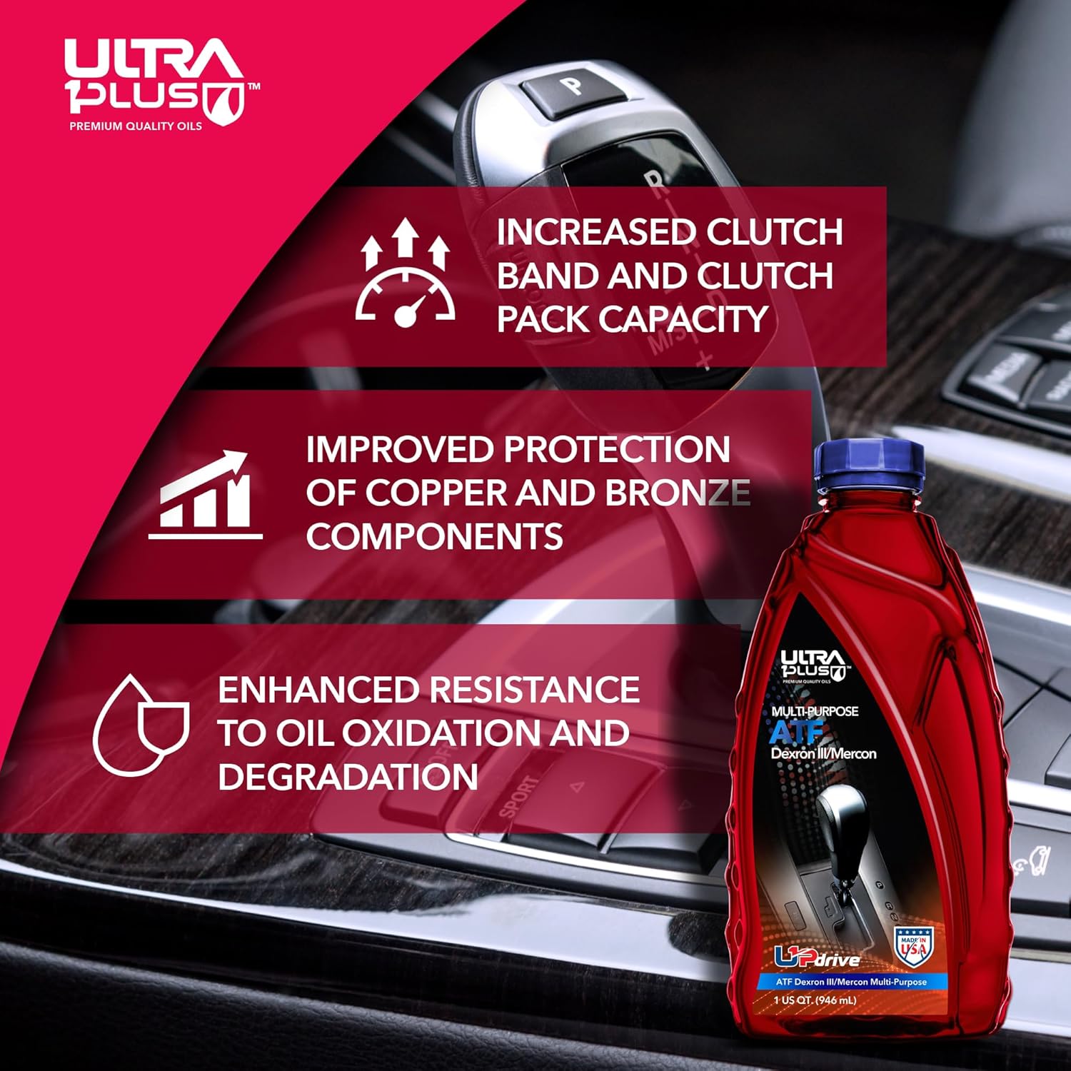 Ultra1Plus ATF Dexron III/Mercon Transmission Fluid Multi-Purpose (1 QT) - Image 4