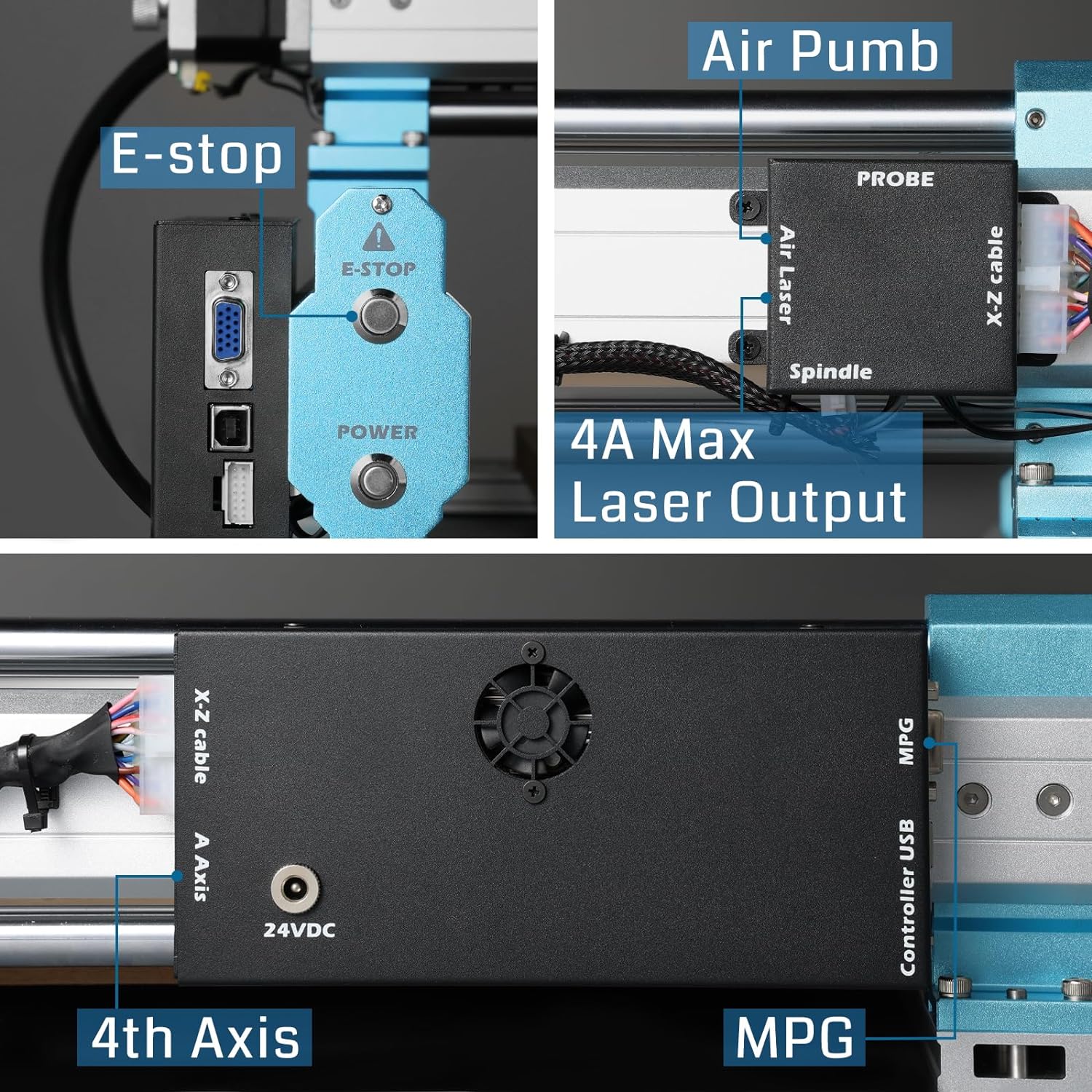 Genmitsu CNC Router Machine 4040-PRO for Woodworking Metal Acrylic Cutting Milling, GRBL Control, Lead Screw Driven, 3 Axis CNC Engraving Machine, Working Area 400 x 400 x 78mm (15.7” x 15.7” x 3.1”) - Image 3