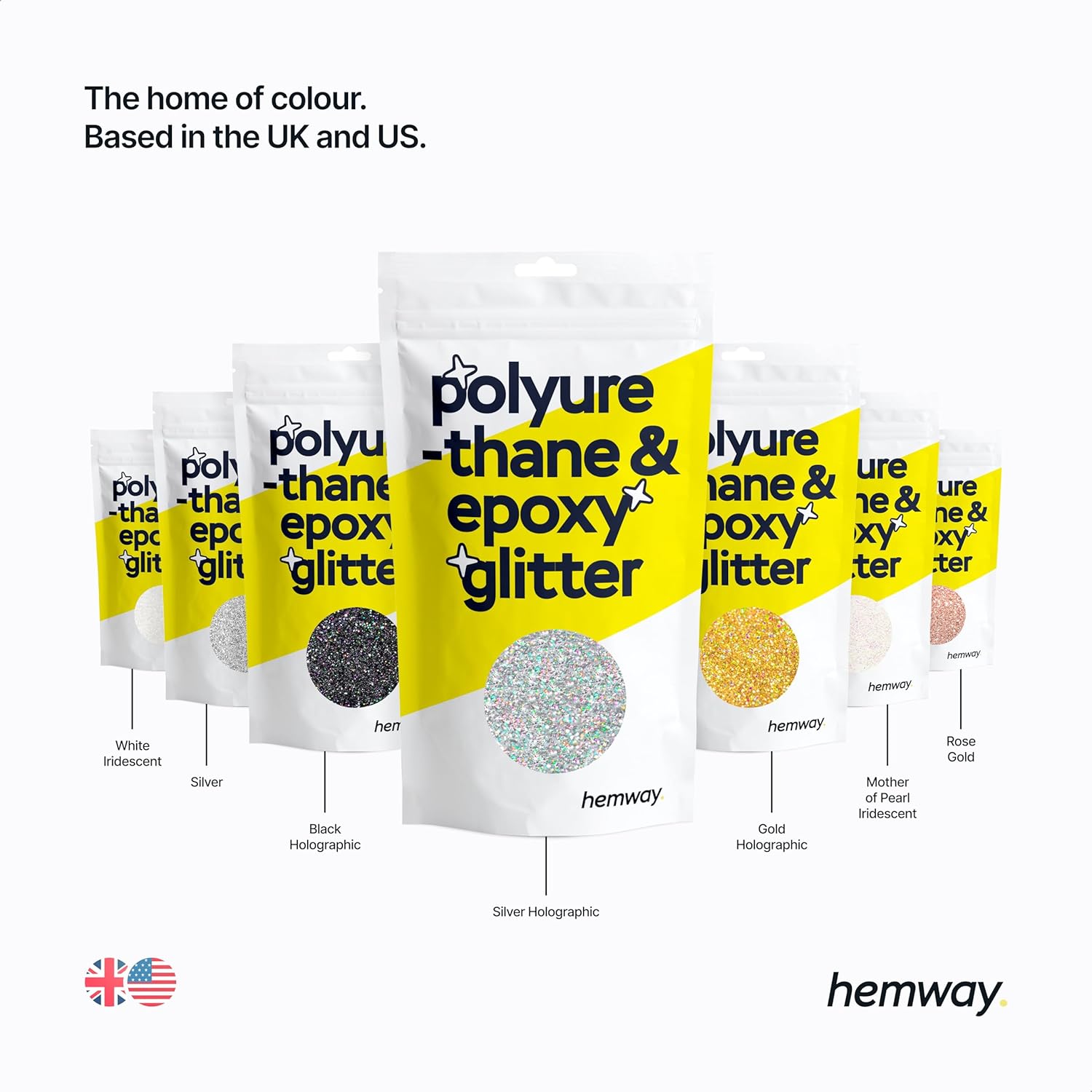 Hemway Polyurethane & Epoxy Resin Glitter 100g / 3.5oz Metallic Crystal Flake Additive for Flooring Jewelry Tumblers Glass Pigment - Extra Chunky (1/24" 0.040" 1mm) - Black Holographic - Image 7