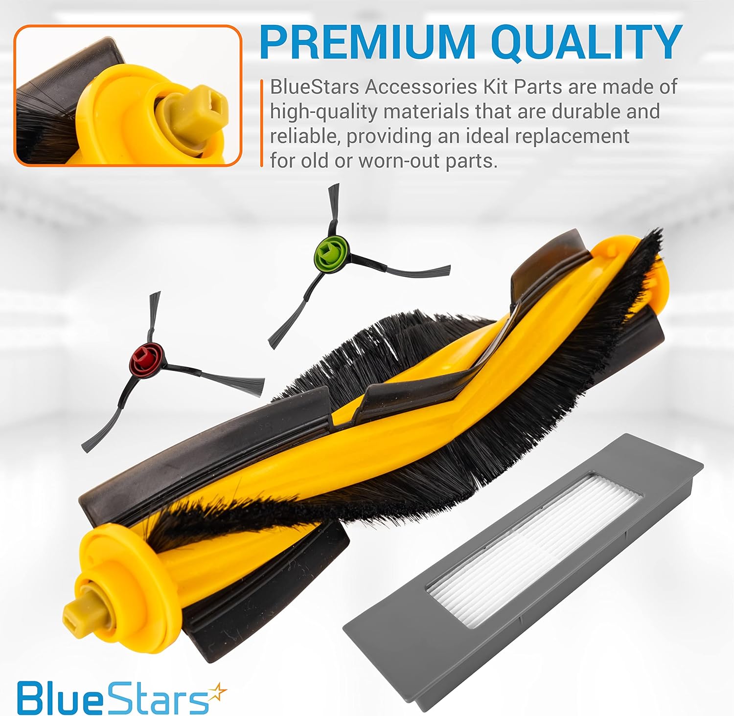 BlueStars Ultra-Durable Robot Vacuum Accessories Kit Replacement Compatible with Ecovacs Deebot OZMO 920, 950, T5, T8 T8 AIVI, T9, N8 N8+ N8 Pro Plus, X1 X1 Turbo X1 Plus, T10 Plus Robot Vacuums - Image 5