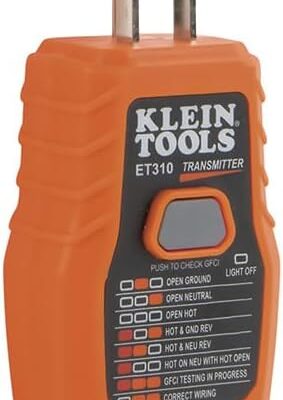 Klein Tools ET310TRANS ET310 Circuit Breaker Finder Replacement Transmitter, Digital Circuit Breaker Finder, Integrated GFCI Outlet Tester