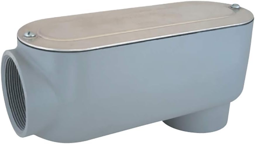 Sigma Electric, Gray Sigma Engineered Solutions ProConnex 02-55643LB Rigid Type Lb Body 1-Inch Conduit Fitting, 1-Pack, Size