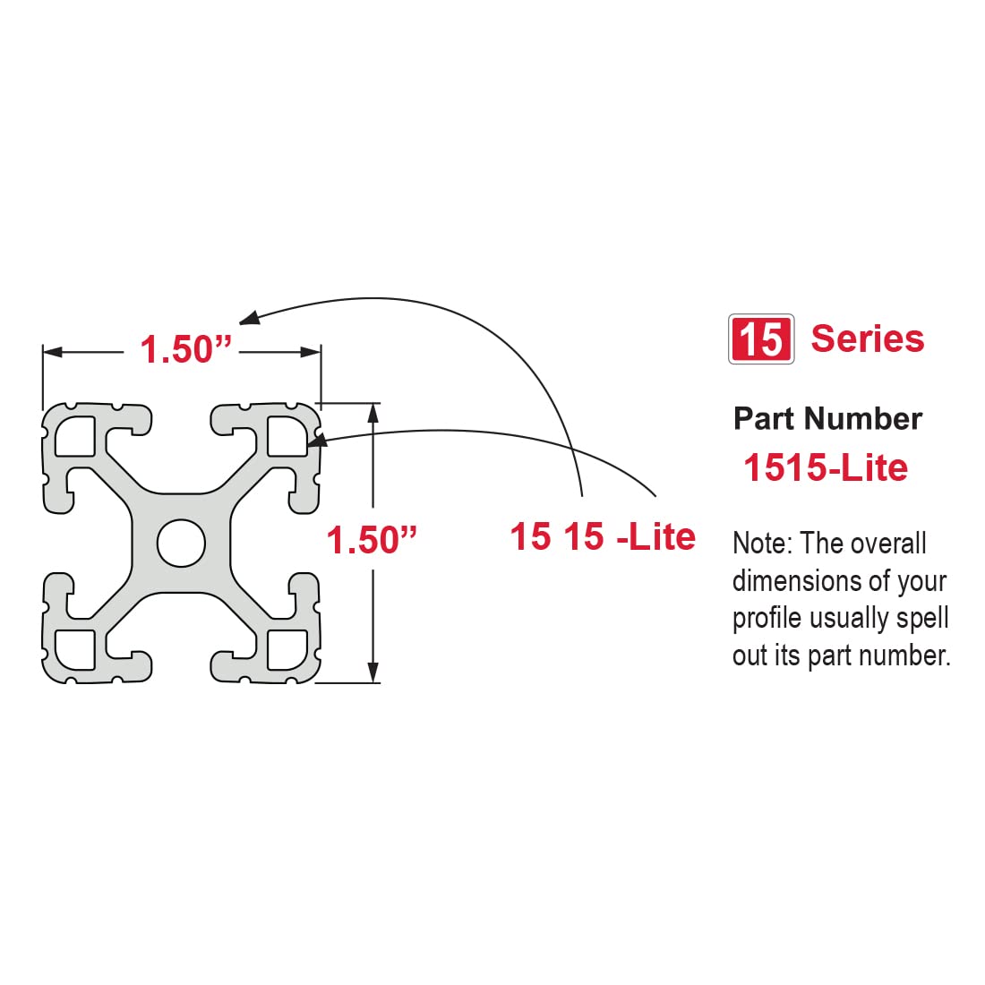 8020, 1515, 15 Series 1.5 Inch x 1.5 Inch T-Slotted Aluminum Extrusion DIY Extruded Linear Slot Bar Rail 80/20 (Lite, Clear Anodize, 36" Long) - Image 6