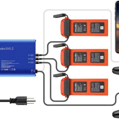 Hanatora Battery Charger for Autel Robotics EVO 2/II, EVO II Pro V2/V3/ Enterprise/RTK,EVO II Dual Drone,Rapid Multi Parallel Charging Hub Accessories
