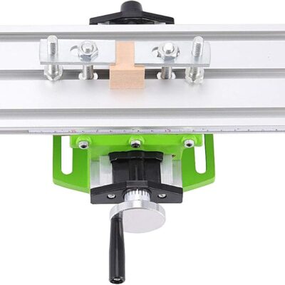 ZOENHOU 12.2 Inch Milling Machine Worktable, Precise Adjustive Multifunction Drill Vise Fixture Working Table, Compound Slide Table Cross X Y Vise for Drill Press Bench