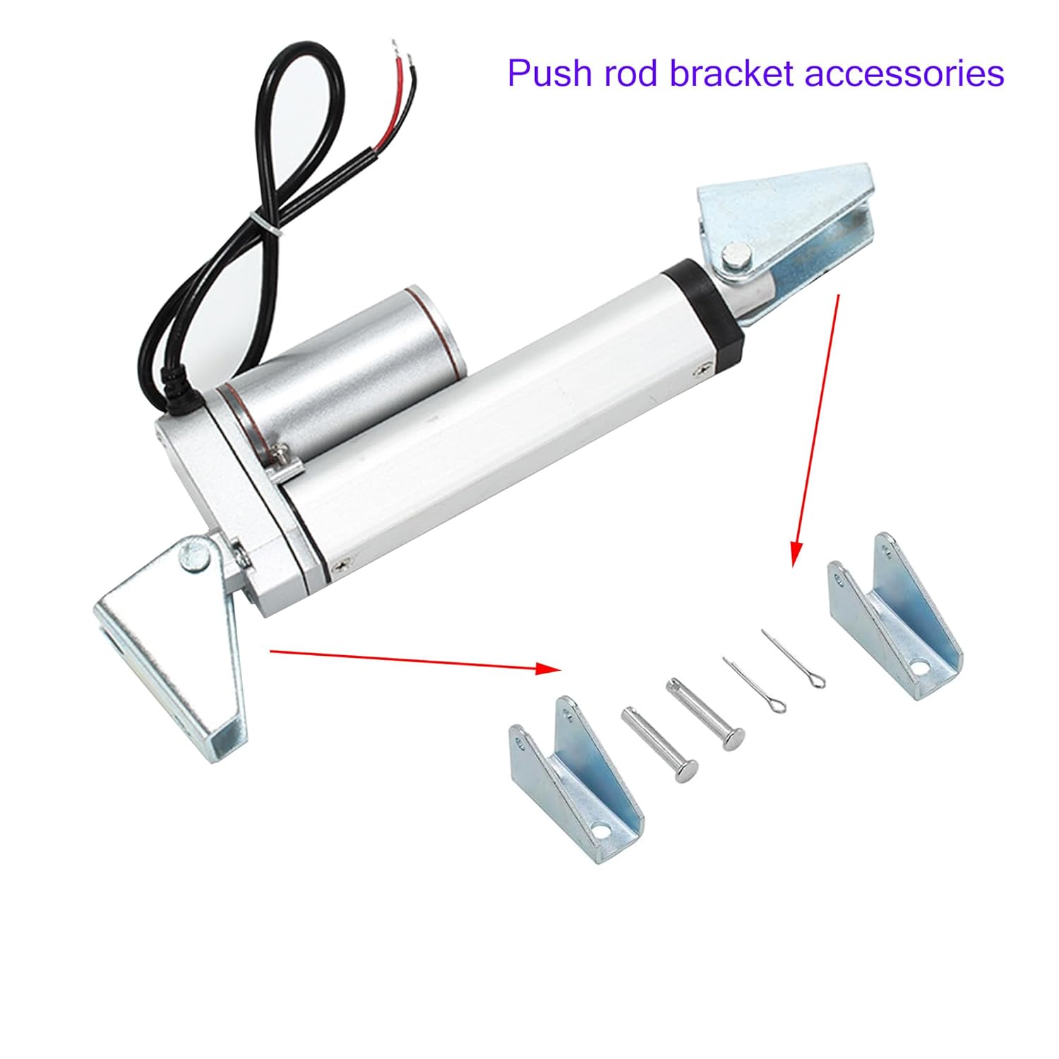 AWINLI 8 Inch Linear Actuator,Heavy Duty 202Lbs (900N) High Speed 9mm/s DC 12V Actuator Motor with Reverse Remote Pole Switch and Mounting Bracket,Linear Actuator for Solar Trackers,Industrial(200mm) - Image 6