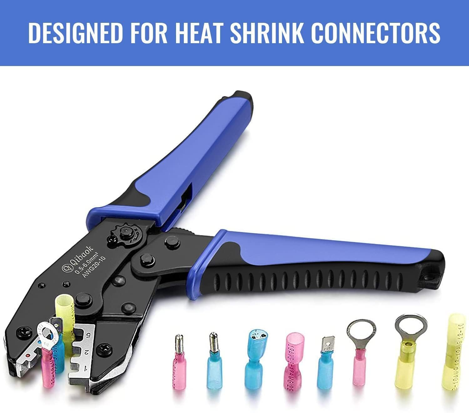 Qibaok Crimping Tool Ratcheting Wire Crimper for Heat Shrink Connectors Ratchet Terminal Crimper Wire Crimp Tool AWG 22-10 - Image 7