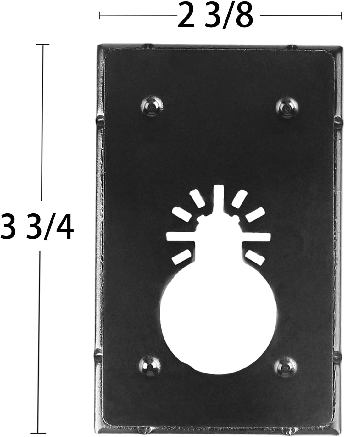 Square Slot Cutter, Stainless Steel Cut Outs, Outlet Square Slot Cutter Box for Oscillating Power Multi-Tools to Cut-in Single Gang Wall Boxes, One Step in Place Slot Cutter for Drywall, Wood - Image 4