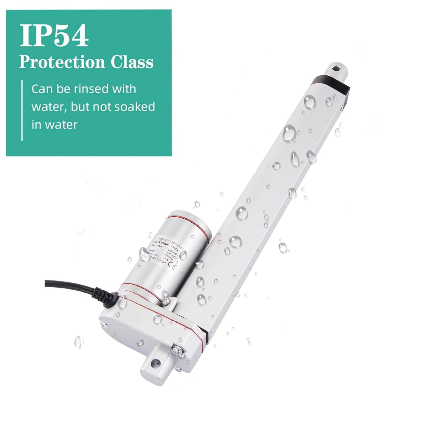 AWINLI 8 Inch Linear Actuator,Heavy Duty 202Lbs (900N) High Speed 9mm/s DC 12V Actuator Motor with Reverse Remote Pole Switch and Mounting Bracket,Linear Actuator for Solar Trackers,Industrial(200mm) - Image 5