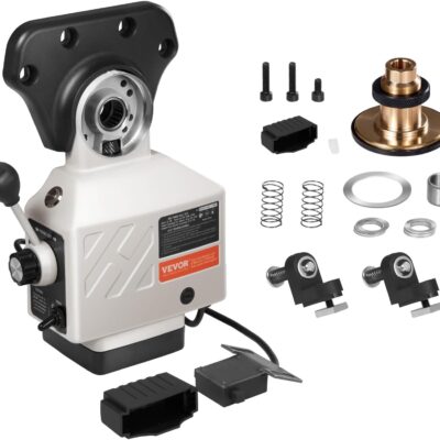 VEVOR X-Axis Power Feed for Milling Machine, 450 in-lb Torque, 0-200RPM Adjustable Rotate Speed 120V Power Table Feed Mill Feeder, for Bridgeport Some Knee Type Mills with a 5/8" End Shaft Diameter