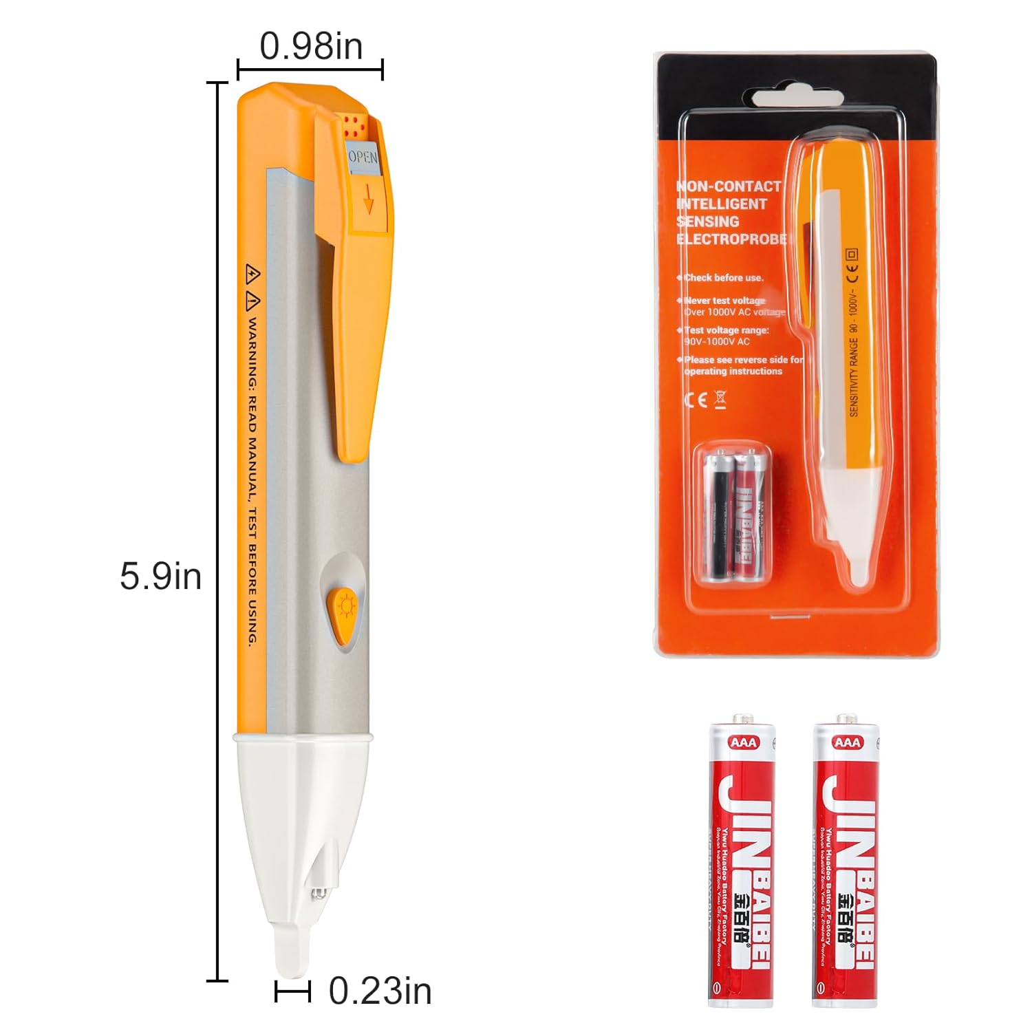Voltage Tester, Non Contact Voltage Detector, Electrical Tester Pen Wire Breakpoint Finder - Image 7
