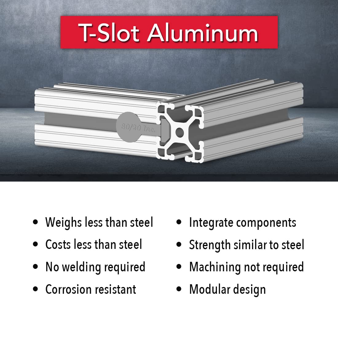 8020, 1515, 15 Series 1.5 Inch x 1.5 Inch T-Slotted Aluminum Extrusion DIY Extruded Linear Slot Bar Rail 80/20 (Lite, Clear Anodize, 36" Long) - Image 7