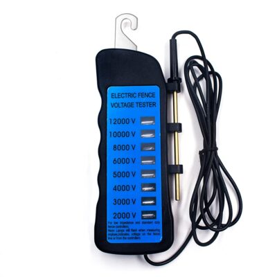 Electric Fence Voltage Tester, 12KV Fence Tester 8 Neon Indicator Lights/Fence Tester for Farms