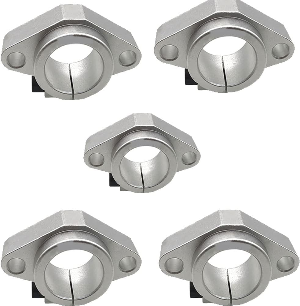 5 Pcs Linear Motion Rail Guide Support Clamping Rod Rail Guide Support Aluminum Linear Motion Rail Clamping Rod For Clamping 20mm Diameter Shaft Bracket Aluminum Alloy