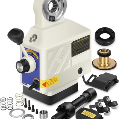 GCCSJ Power Feed Z-Axis for Milling Machine 460 in-lb Torque, 0-200RPM Table Milling Machine Power Feed 110V, for Bridgeport and Some Knee Type Mills with a 5/8" Diameter Shaft on the End