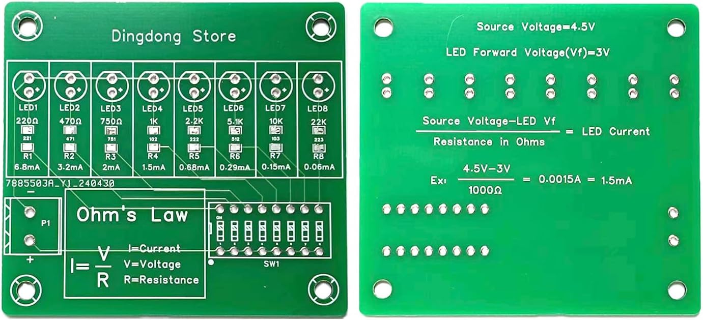 Soldering Practice Kit Experimental Kit for Current and Resistance Relationship Soldering Project Kit Experimental Equipment for SMD Resistors - Image 5