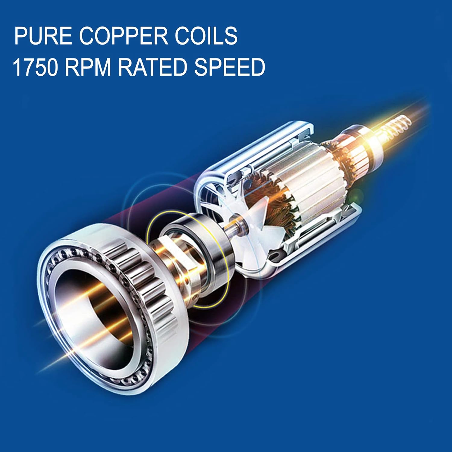 VEVOR 1 Hp DC Motor Rated Speed 1750 RPM 12V Electric Motor Permanent Magnet Motor - Image 2