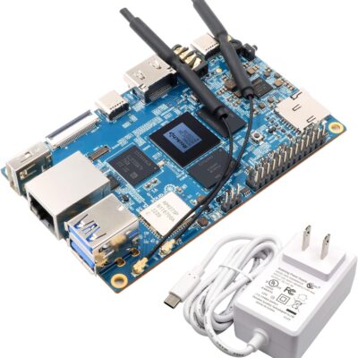 5B 16GB Rockchip RK3588S with 128GB eMMC 8 Core 64 Bit WiFi6,BT5.0 Single Board Computer, 2.4GHz Frequency Open Source Board Run Orange Pi OS,Android,Debian(Pi 5B 16G128G+5V4A TypeC Supply)