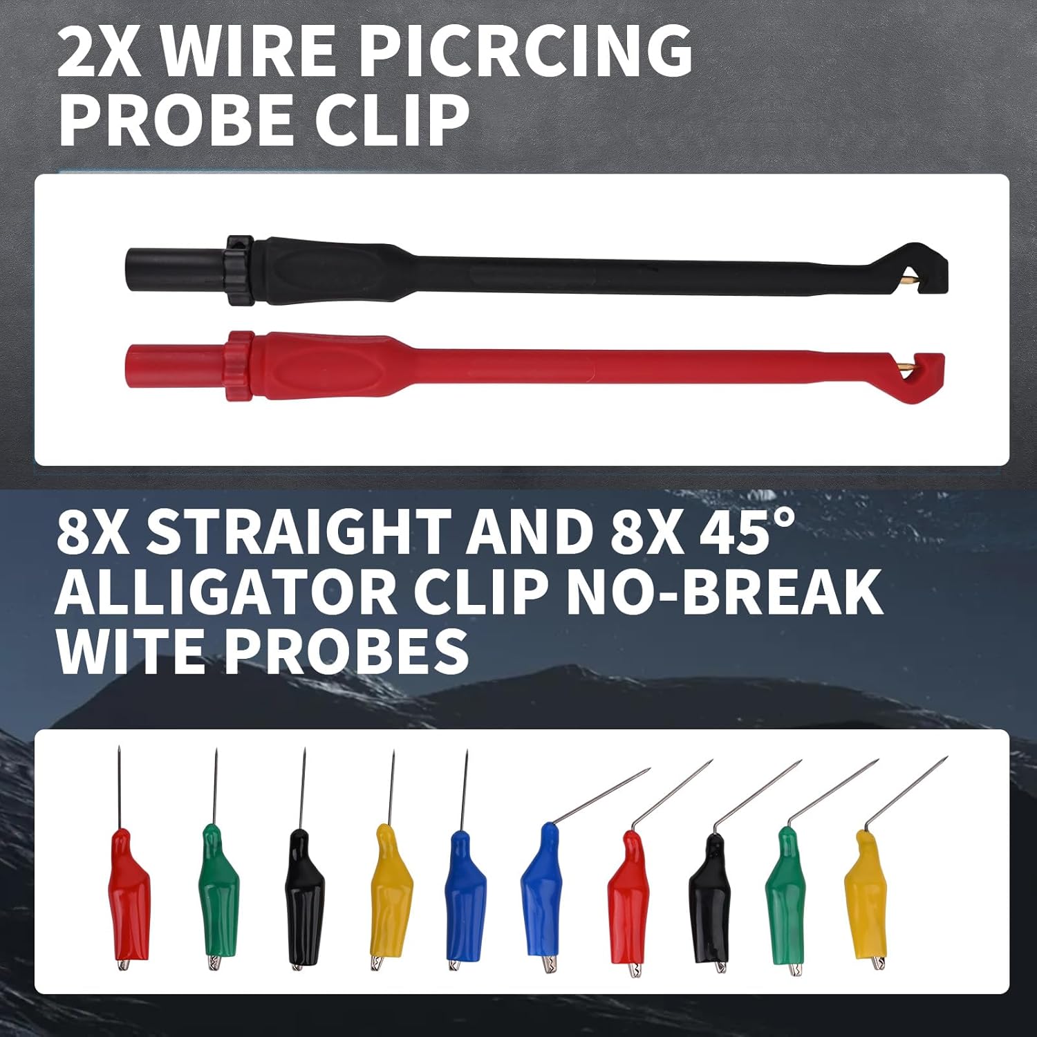 RESHY 110PCS Automotive Circuit Test Lead Kit, Multimeter Leads Kit,Multi Function Auto Diagnostic Tools with Power Back Probes Test Lead Set Wire Connectors Set - Image 6