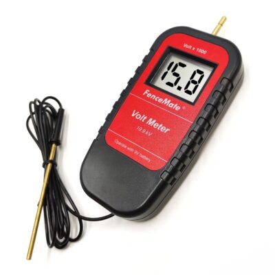 Digital Volt Meter for Electric Fence, Range up to 19,900 V (19.9 kV), Fence Voltage Tester with Large LCD Display, Automatic On/Off, Grounding & 9V Battery Included