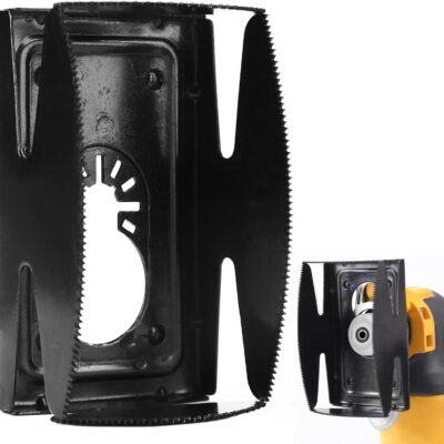 Square Slot Cutter, Stainless Steel Cut Outs, Outlet Square Slot Cutter Box for Oscillating Power Multi-Tools to Cut-in Single Gang Wall Boxes, One Step in Place Slot Cutter for Drywall, Wood