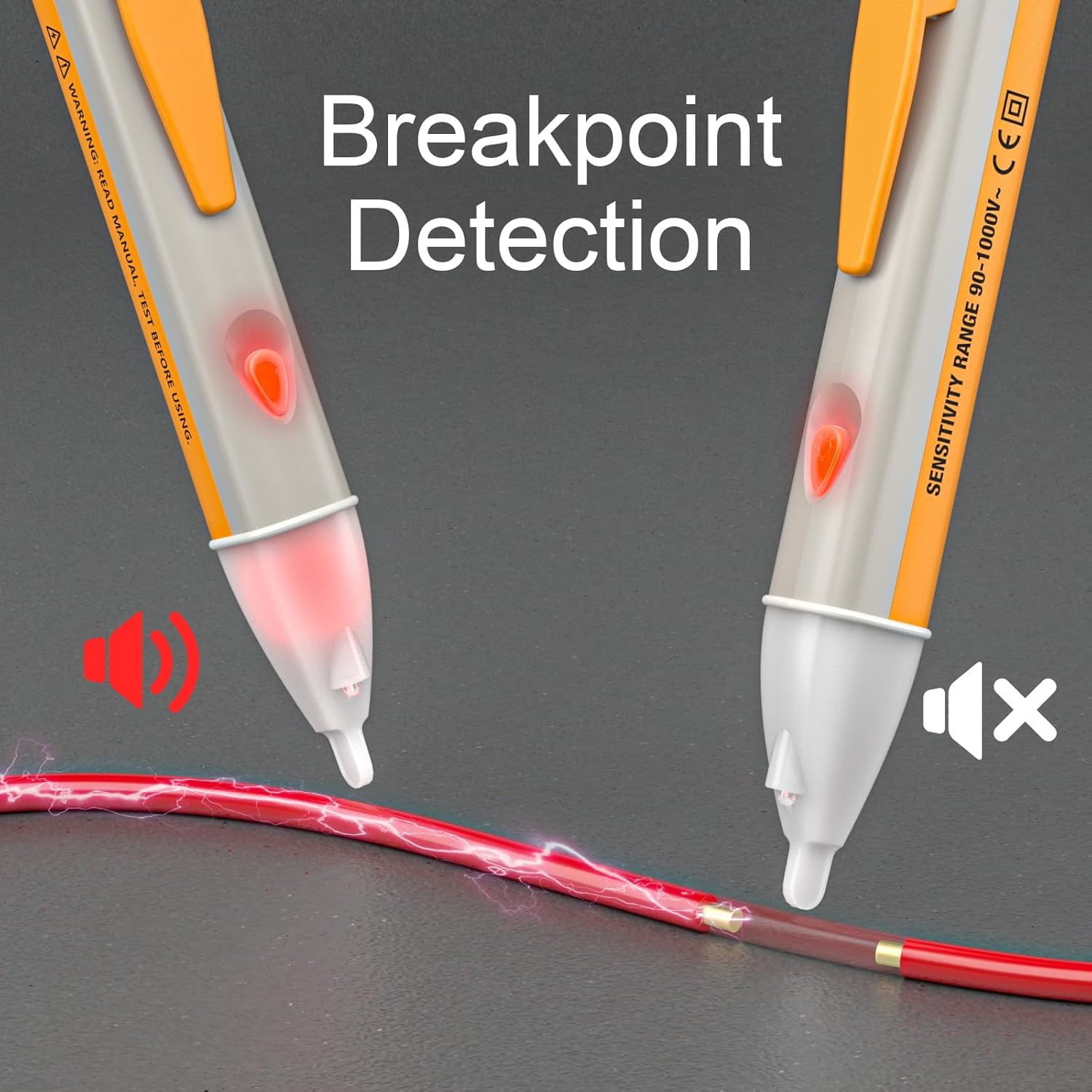 Voltage Tester, Non Contact Voltage Detector, Electrical Tester Pen Wire Breakpoint Finder - Image 4