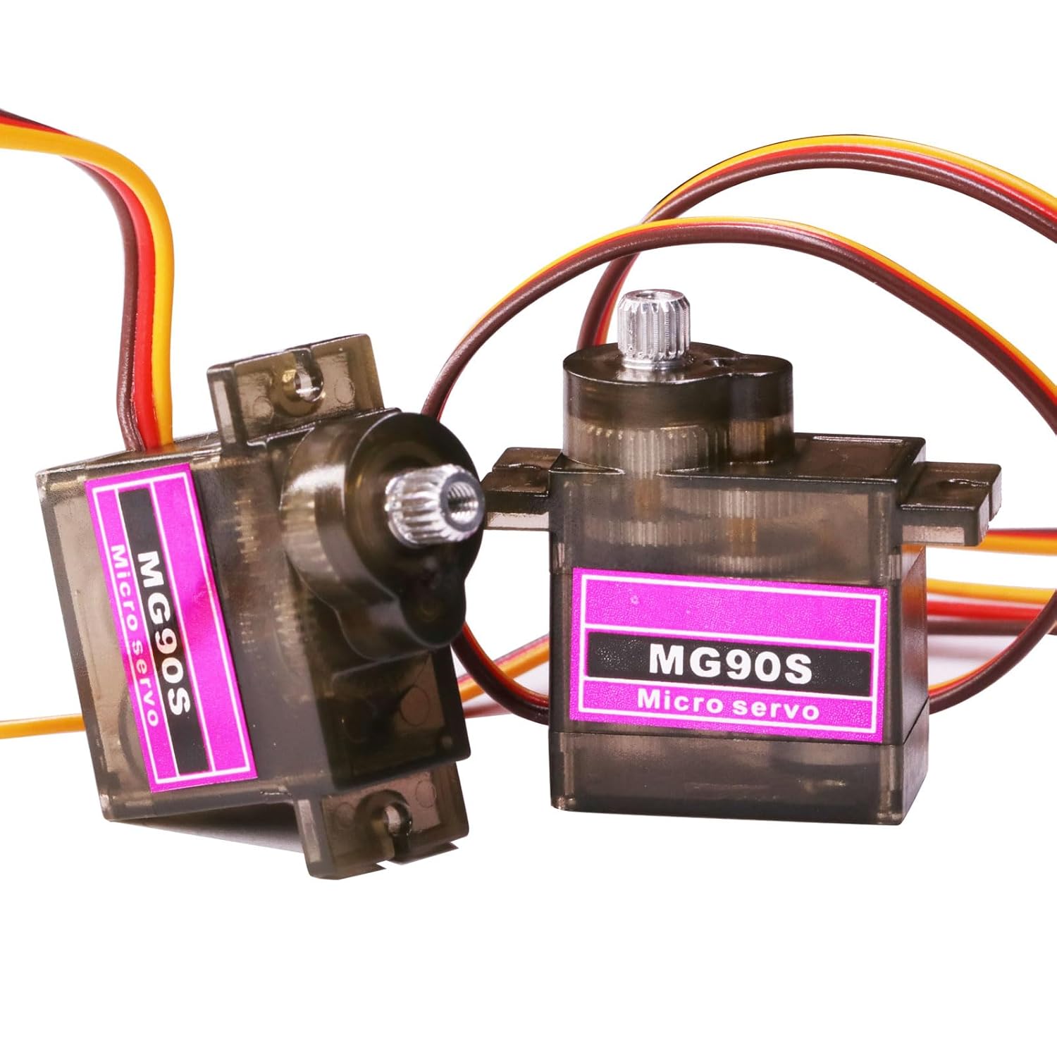 BETU MG90s Micro Servo, 2PCS 9G Servo Motor for Smart Robot/Project Car/Helicopter Airplane/Boat (Control Angle 180)