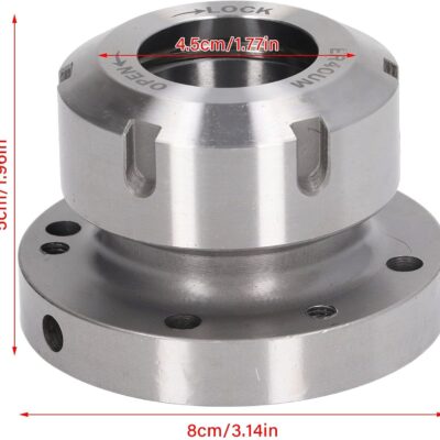Clamping Collet ER40 Collet 80mm Diameter for CNC Milling Machine 7 holes 0.005 Accuracy Steel Collet