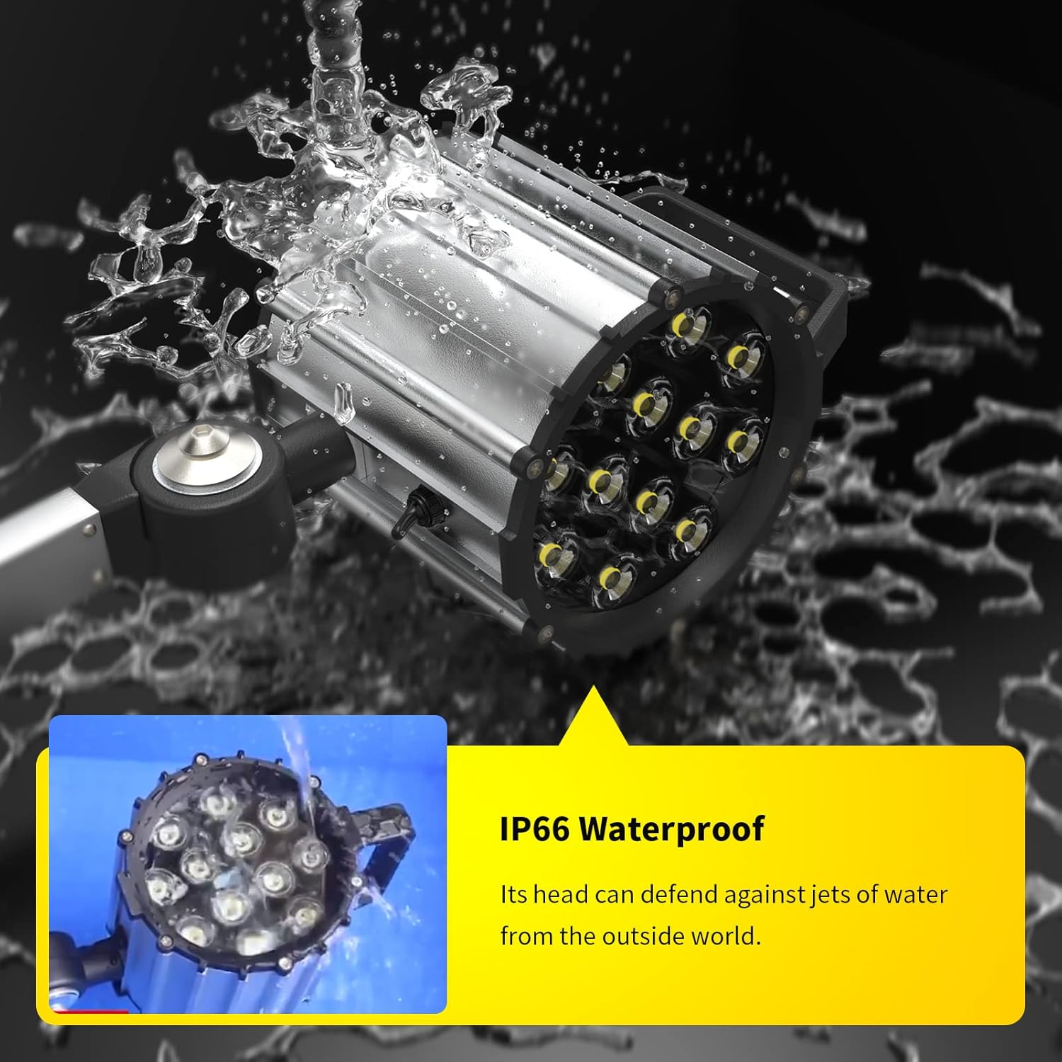 Led Waterproof Machine Work Light, Multipurpose Adjustable Angle Aluminum Alloy Long Arm for Lathe CNC Milling Drill Press and Workbench, AC 110~240V with US Plug - Image 2