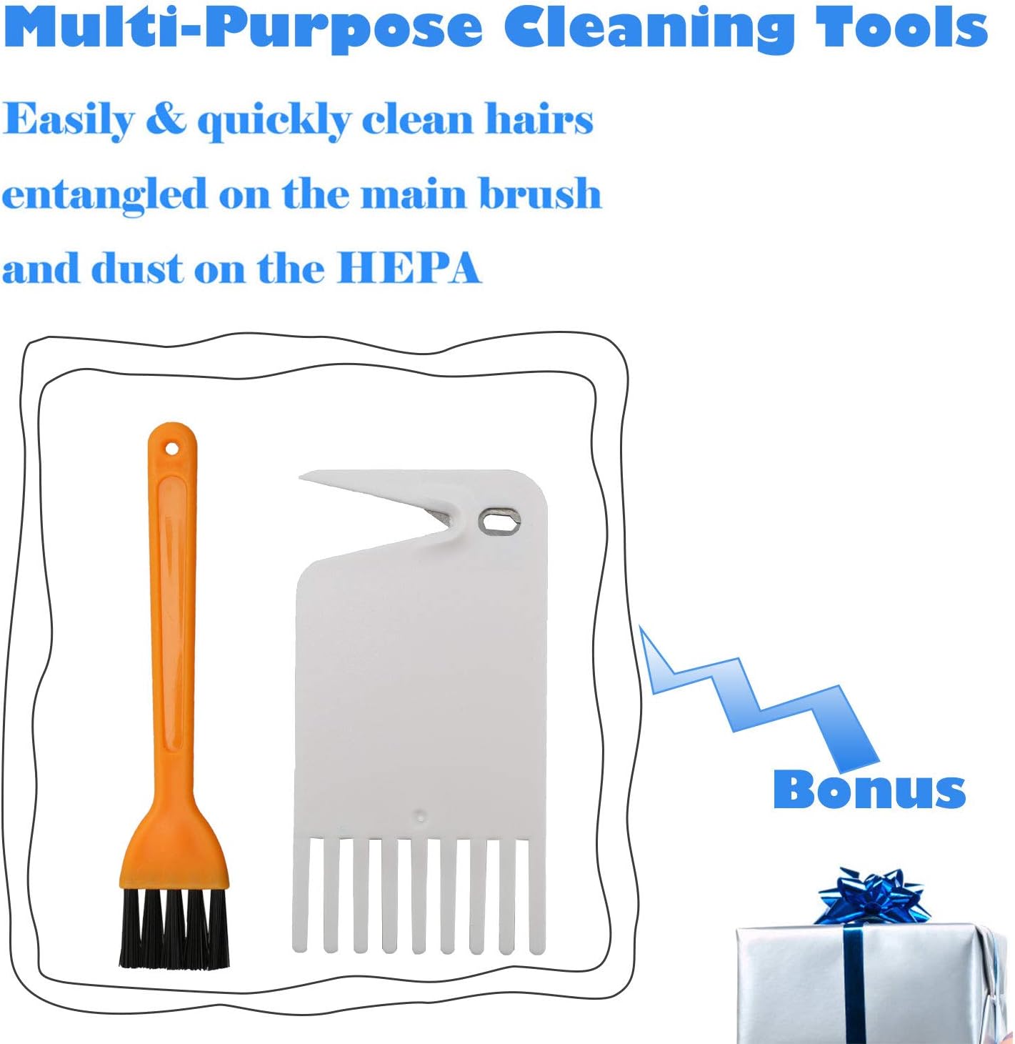 Accessories Kit Compatible with Roborock S4 S5 S6 E4 E20 E25 E35 S50 Xiaomi Mi Mijia Robotic Vacuum, 22 Pack Replacement Parts, 2 Main Brush, 6 Side Brush, 4 Filters, 4 Mop Cloth & 6 Water Tank Filter - Image 8