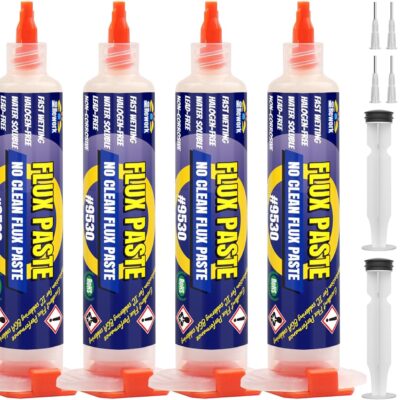 No-Clean Soldering Flux Paste, flux for Soldering, Electronics Solder Paste Flux for PCB/IC/BGA/SMD/SMT/LED Repairing #9530-10cc (4 Pack)