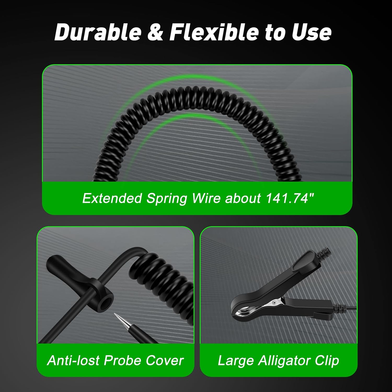 4-75V DC Automotive Test Light with Buzzer Sound,Heavy Duty Circuit Tester with Polarity Indicate and Illuminating Lights,LCD Digital Light Tester with Voltmeter,Bidirectional DC Voltage Tester - Image 7