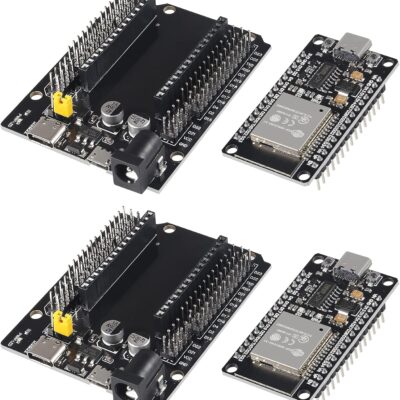 AITRIP 2 Sets ESP-WROOM-32 ESP32 ESP-32S Type-C USB Development Board Type-C USB CH340C WiFi+Bluetooth Ultra-Low Power Dual Core ESP32-DevKitC-32 ESP-WROOM-32 Expansion Board for Arduino