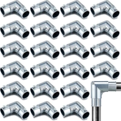 Gisafai 10 Pcs EMT Conduit Fittings Inside Corner Pull Elbow, EMT to EMT 90 Degree Capped Corner Coupling, Combo Head Set Screw, Zinc Die Cast, Silver (3/4 Inch)