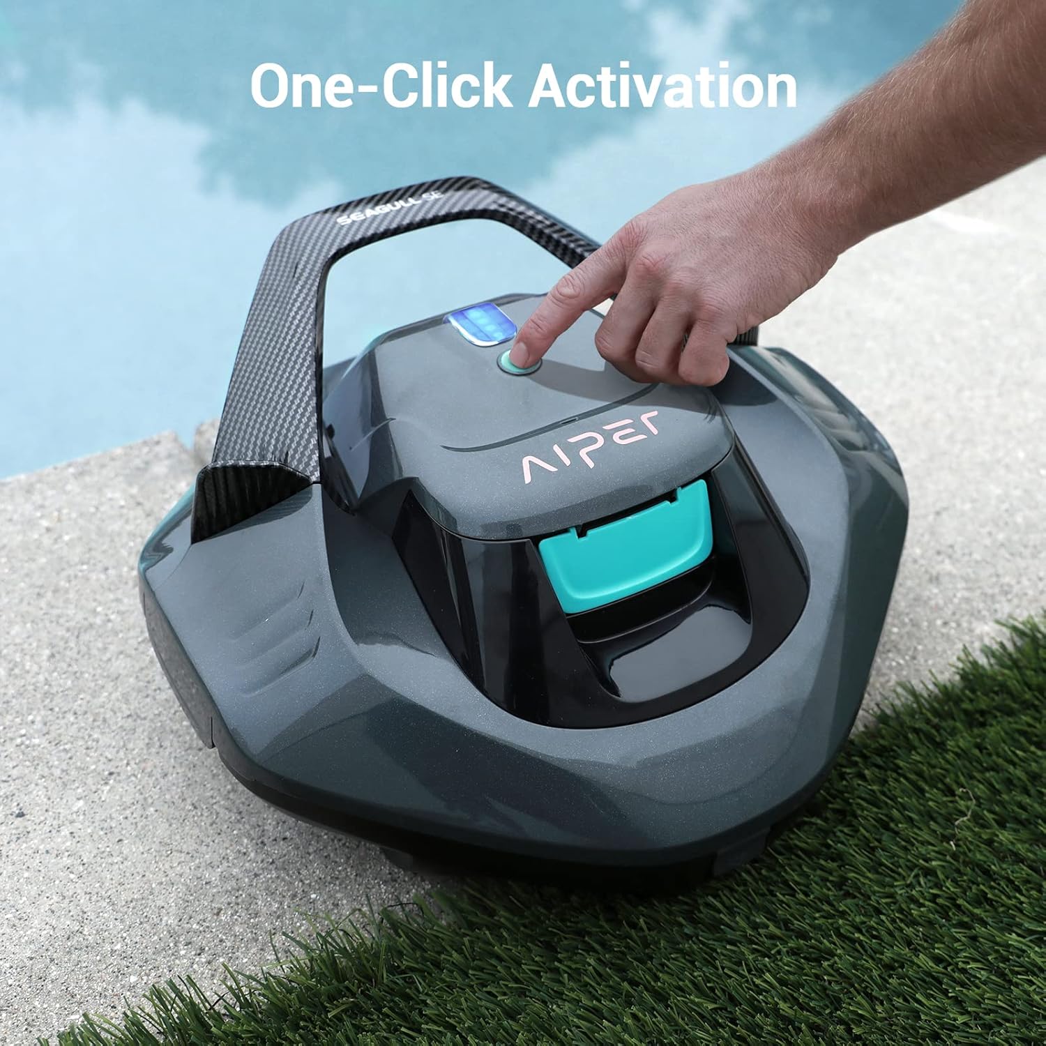 AIPER Cordless Robotic Pool Cleaner, Pool Vacuum with Dual-Drive Motors, Self-Parking Technology, Lightweight, Perfect for Above-Ground/In-Ground Flat Pools up to 40 Feet (Lasts 90 Mins) - Image 7