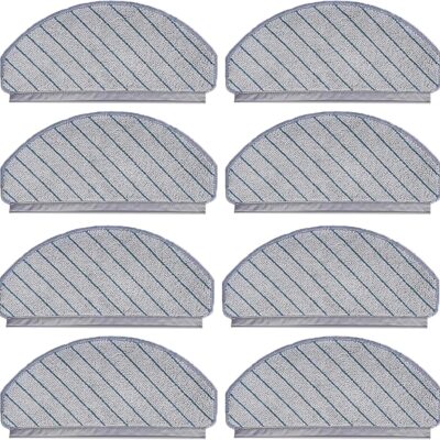 Mop Pads Accessories for ECOVACS DEEBOT T10 Plus, for Yeedi C12 Pro Plus Robotic Robot Vacuum, 8 Pcs Washable and Reusable Microfiber Mop Pads Replacement Part