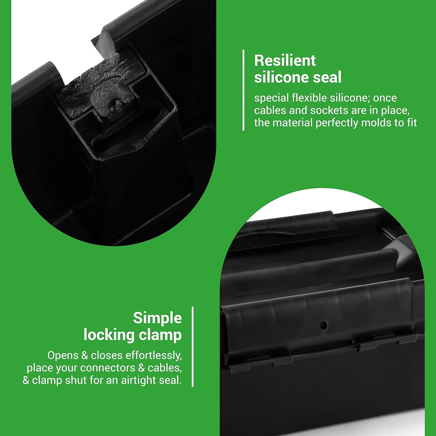 SockitBox Weatherproof Electrical Connection Box for Timers, Cables, Lights - Small, Black - Image 6