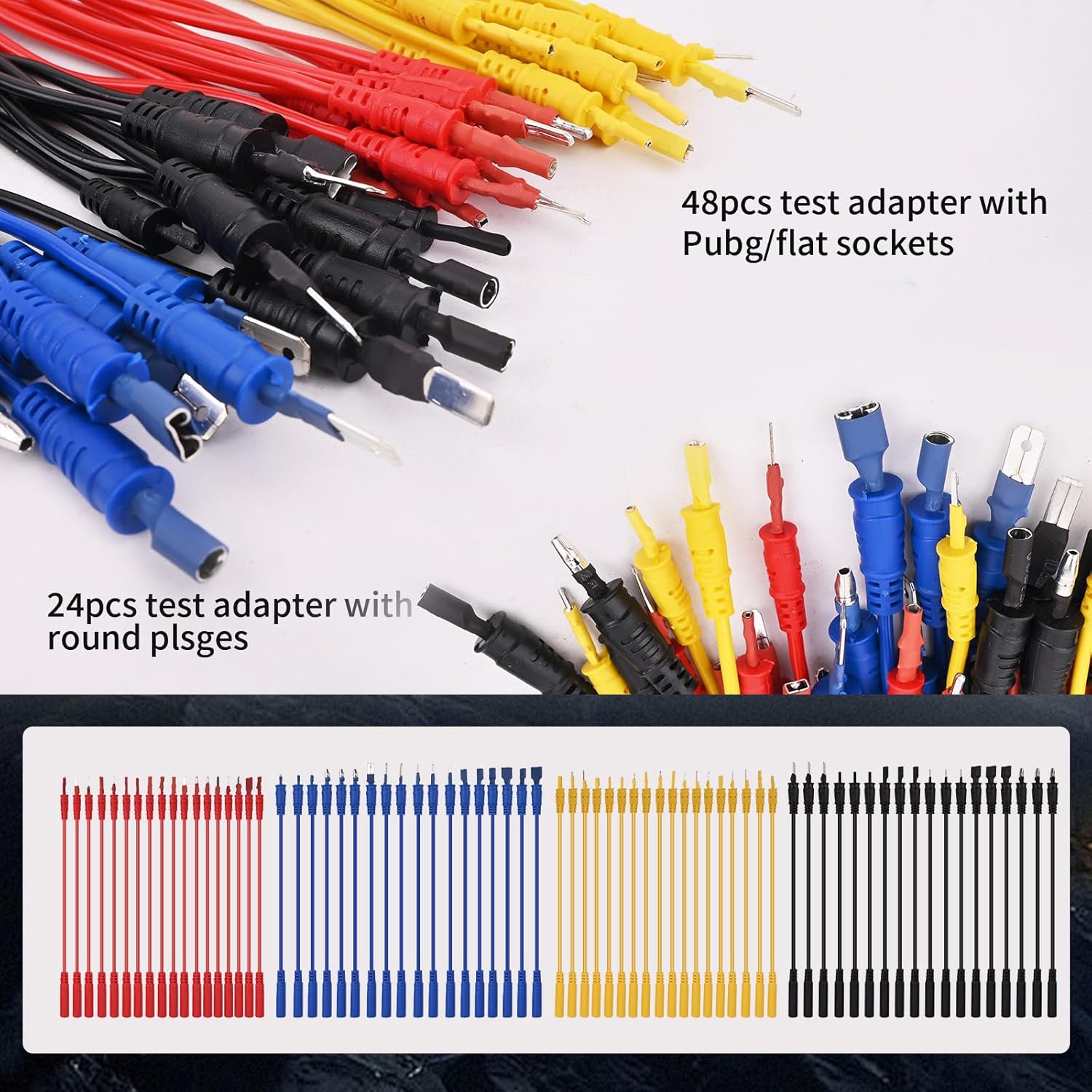 RESHY 110PCS Automotive Circuit Test Lead Kit, Multimeter Leads Kit,Multi Function Auto Diagnostic Tools with Power Back Probes Test Lead Set Wire Connectors Set - Image 4