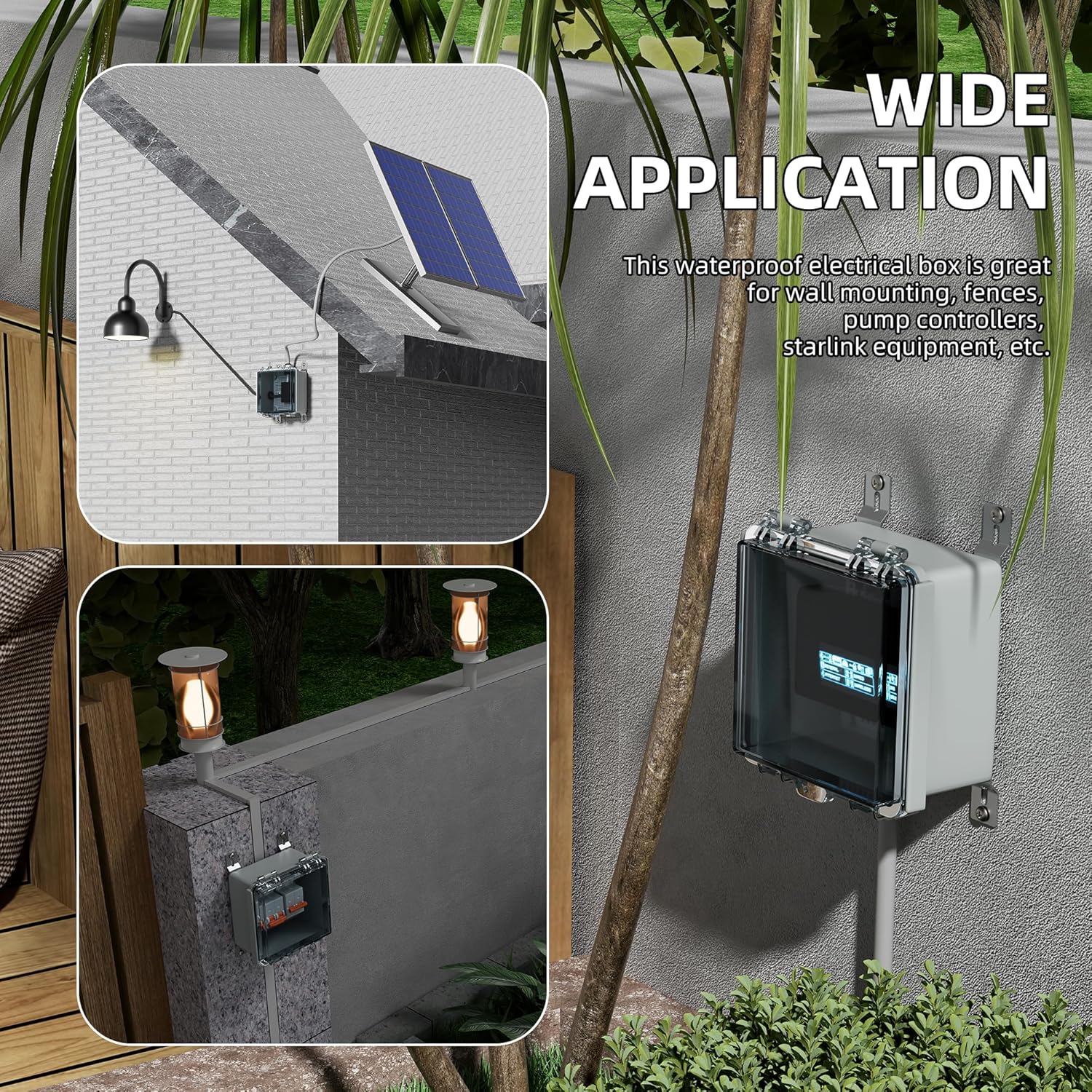 Joinfworld 6x6x4 Outdoor Electrical Box Weatherproof Junction Box Plastic Clear Waterproof Box Enclosure Nema 4 for Electronics Project WiFi Timer Conduit Marine Outside - Image 6