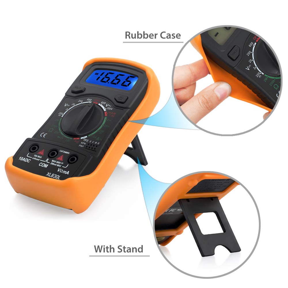 Neoteck Electrical Test Kit, Mini Digital Multimeter + Receptacle Outlet Tester + Non-Contact 12-1000V AC Voltage Detector Pen- Great Packs! - Image 9