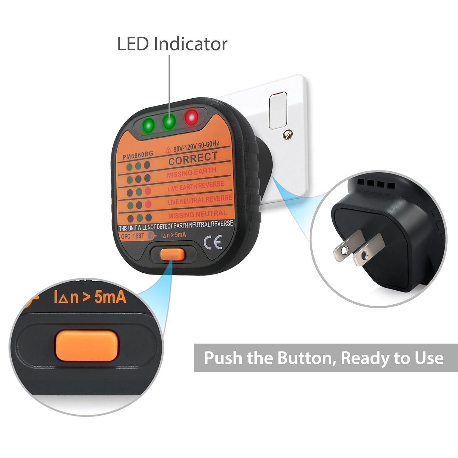 Neoteck Electrical Test Kit, Mini Digital Multimeter + Receptacle Outlet Tester + Non-Contact 12-1000V AC Voltage Detector Pen- Great Packs! - Image 5