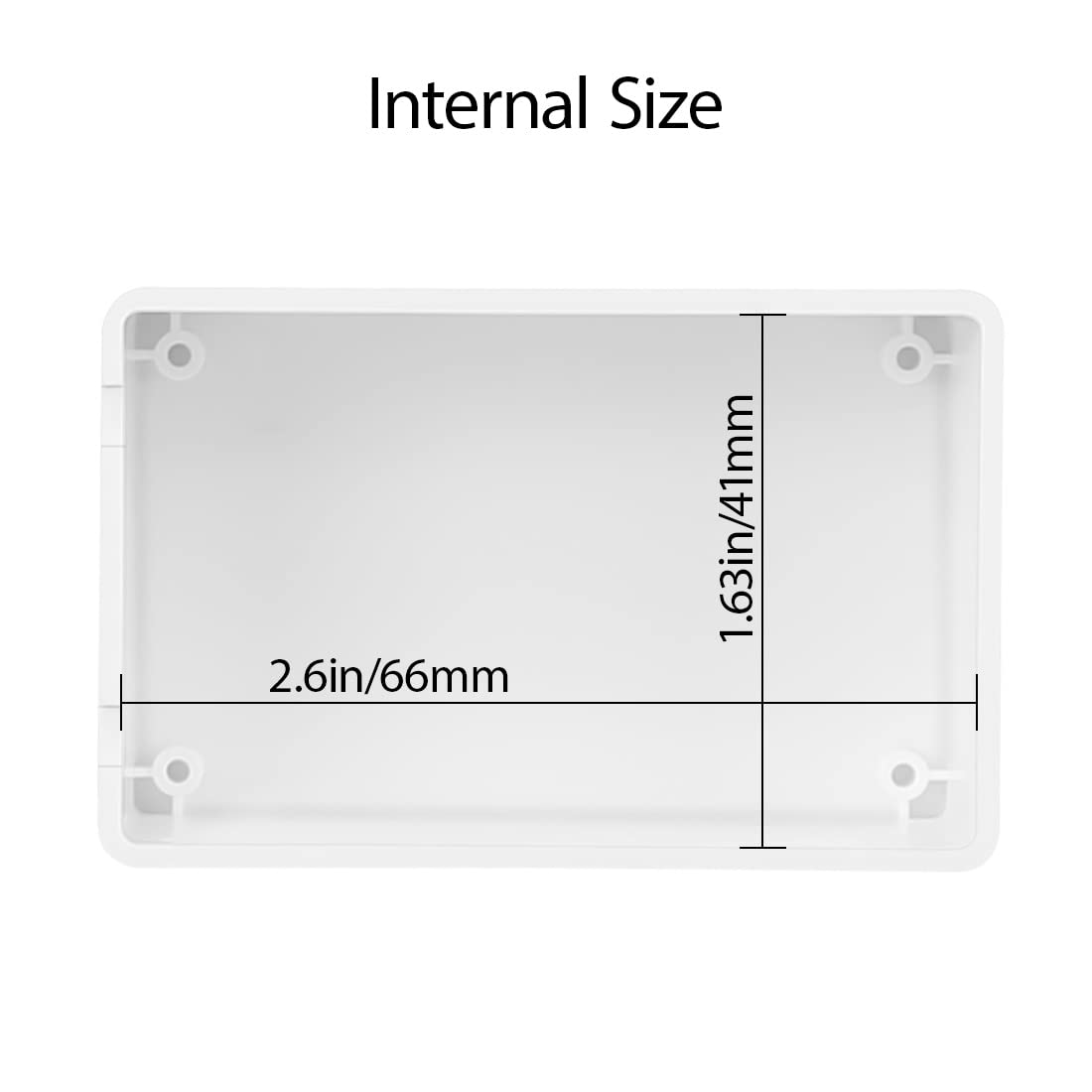 LeMotech Project Box 5 Pieces ABS Plastic Electrical Project Case Small Junction Box for Electronics White 2.75 x 1.77 x 1.14 inch (70 x 45 x 29 mm) - Image 5