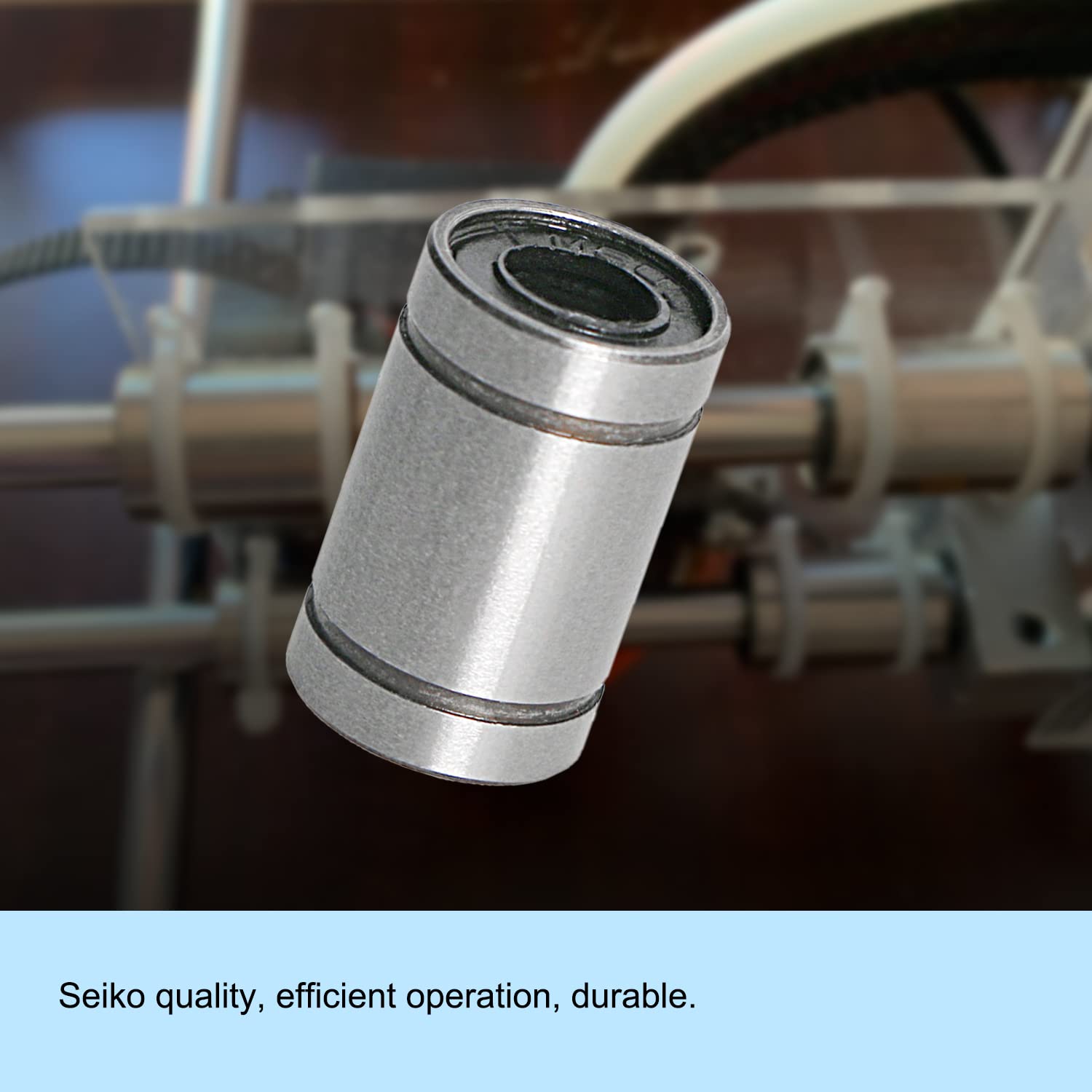 Aopin LM12UU Cylinder Linear Motion Ball Bearing, ID 12mm, OD 21mm Linear Ball Bearings Sae52100 Carbon Steel, 4 Rows of Steel Balls, Great for CNC, 3D Printer, Linear Rail Guide 4 PCS - Image 4