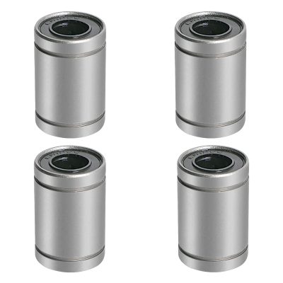 Aopin LM12UU Cylinder Linear Motion Ball Bearing, ID 12mm, OD 21mm Linear Ball Bearings Sae52100 Carbon Steel, 4 Rows of Steel Balls, Great for CNC, 3D Printer, Linear Rail Guide 4 PCS
