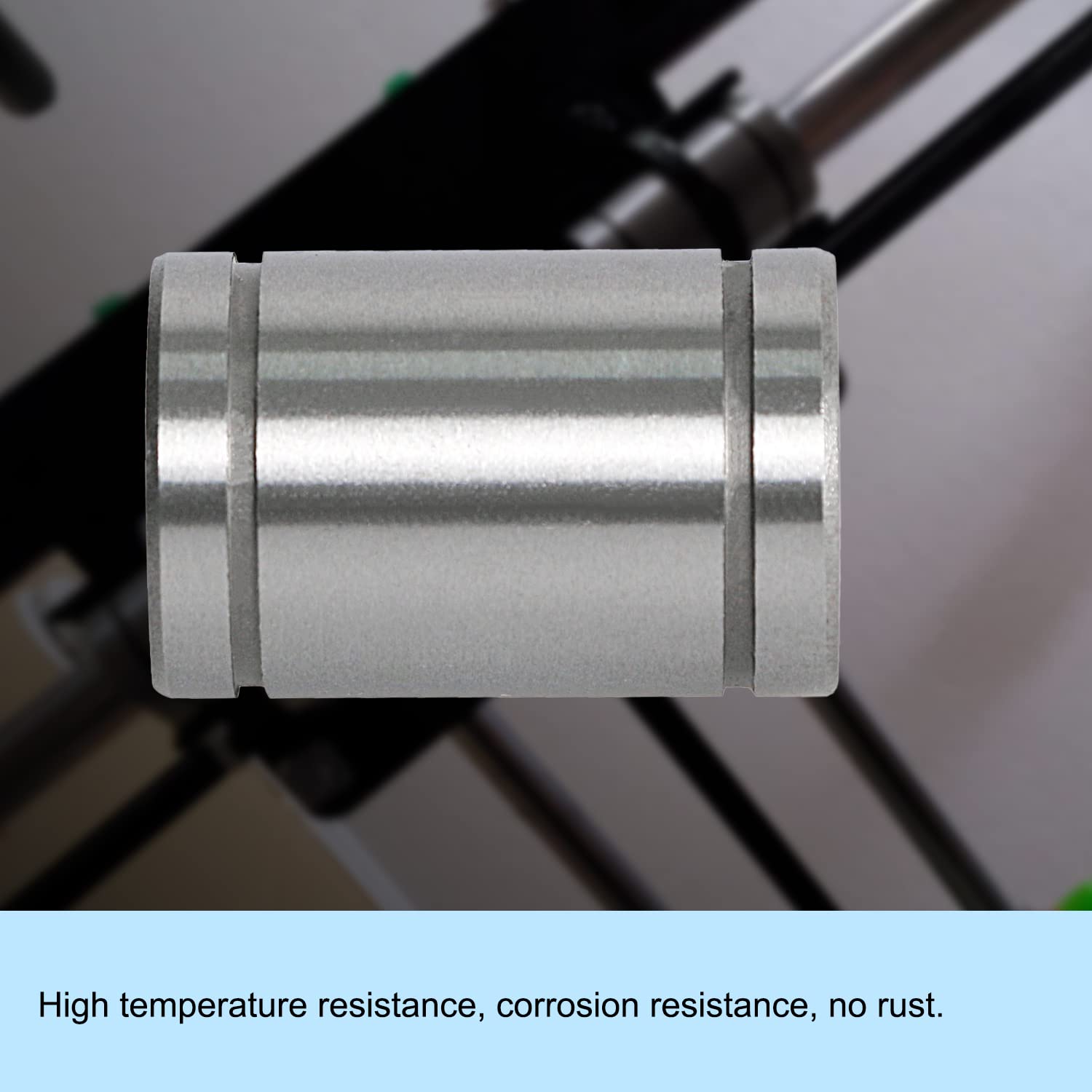 Aopin LM12UU Cylinder Linear Motion Ball Bearing, ID 12mm, OD 21mm Linear Ball Bearings Sae52100 Carbon Steel, 4 Rows of Steel Balls, Great for CNC, 3D Printer, Linear Rail Guide 4 PCS - Image 5